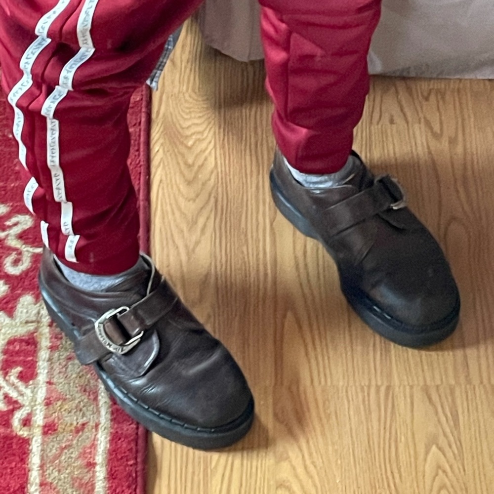 Dr Martens Chunky Buckle Vintage Leather Oxfords